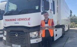 Ryan after passing his CE 3a off-road test at MT Training Manchester